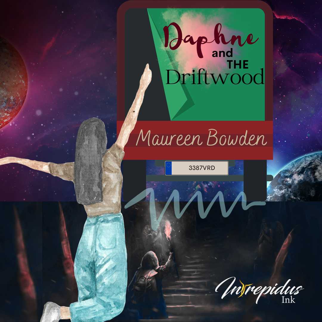 Girl running to get into truck in Maureen Bowden's short story Daphne and the Driftwood.
